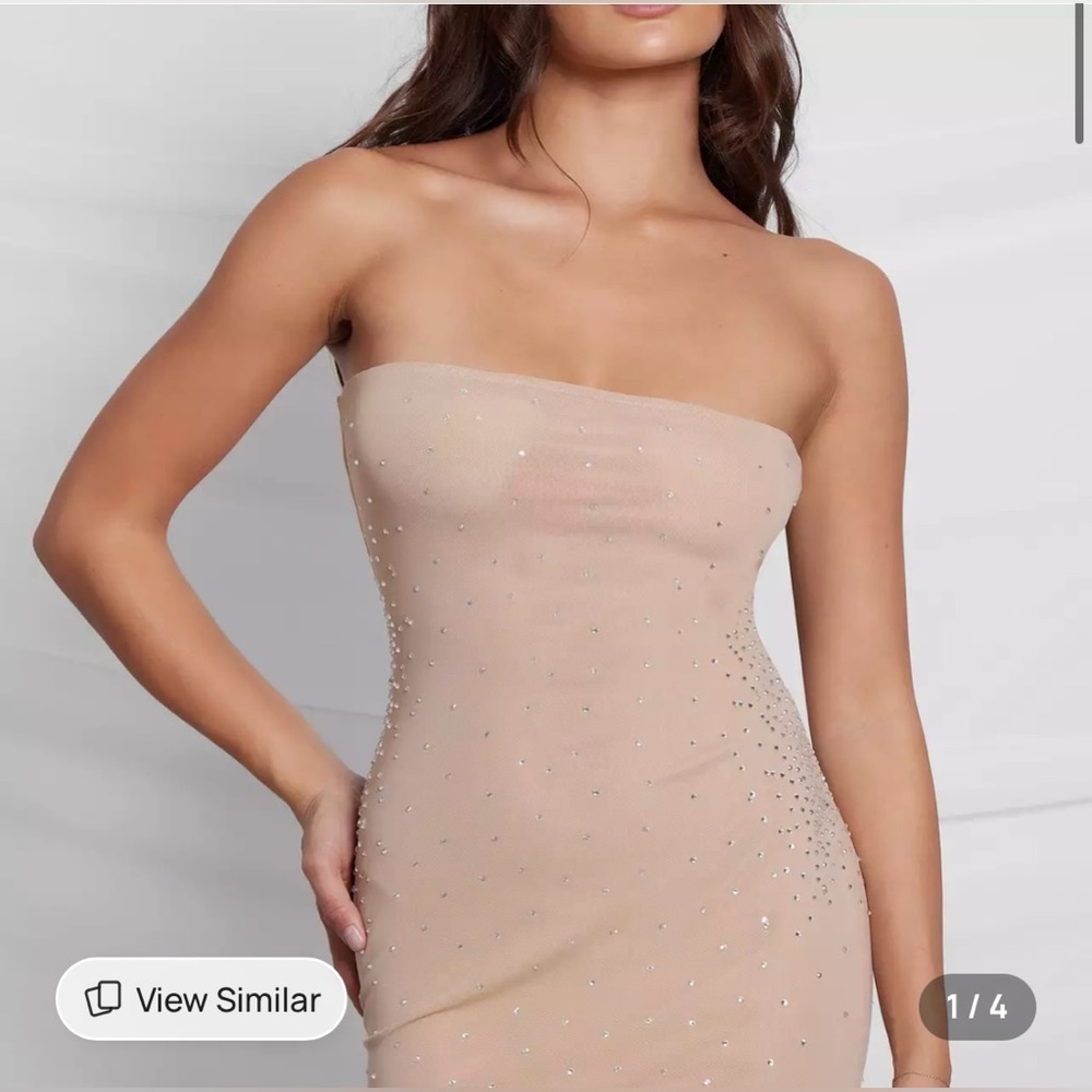 Leau Crystallized Embellished Mini Dress